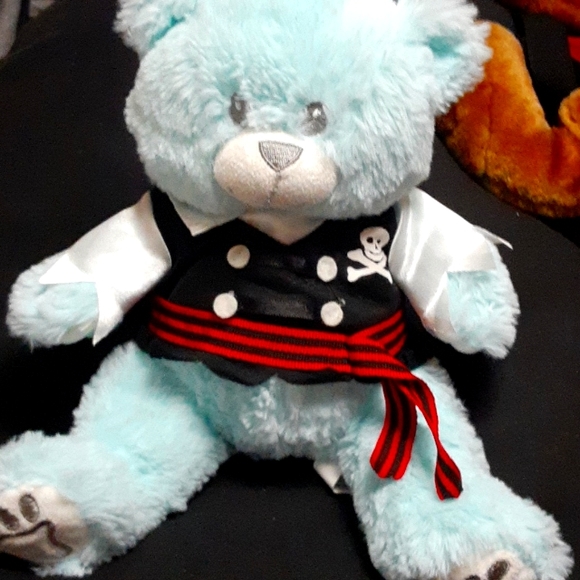 2001 Vintage The Bear Factory Baby Blue Teddy with Partial Pirate Outfit - Picture 1 of 3